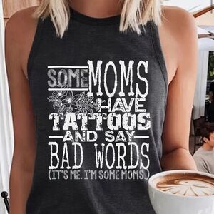 Letter Print Crew Neck Tank Top, Casual Sleeveless Tank Top For Summer, Women's
